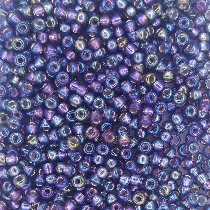 1024 - 10g Size 8/0 Miyuki seed beads in Silver lined Amethyst AB