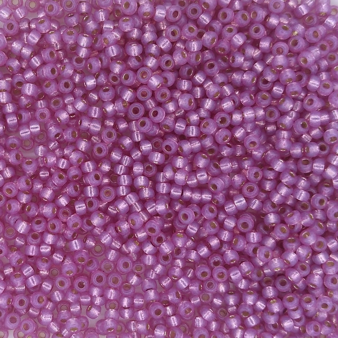4246 - 10g Size 11/0 Miyuki seed beads in Duracoat Silver lined Lilac