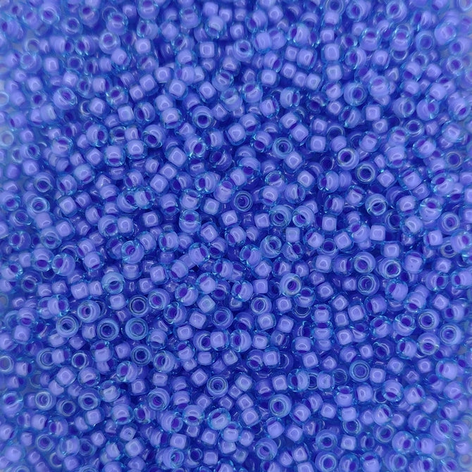 2270 - 10g Size 11/0 Miyuki seed beads in Fancy lined Aqua Pink