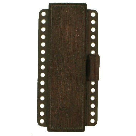 Claspgarten Old Copper textured clasp with 15 rows 14152 - 38x11mm