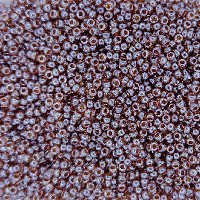 0327 - 10g Size 11/0 Miyuki seed beads in Transparent Dark Raspberry Lustre