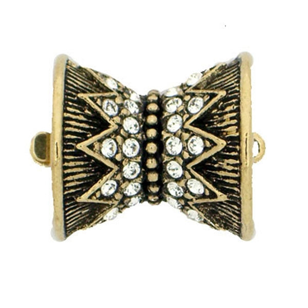 Claspgarten Old Gold clasp with 1 row 13586 - 14x15mm