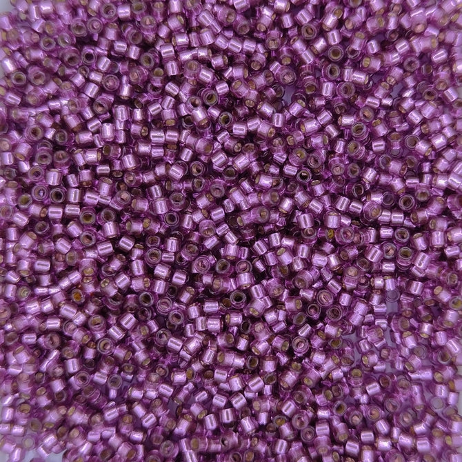 DB2169 - 25g Size 11/0 delicas in Duracoat Silver lined Lilac