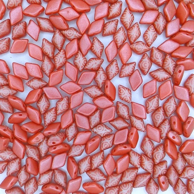 30 x GemDuo in Pearl Shine Light Coral with laser etched Small Target