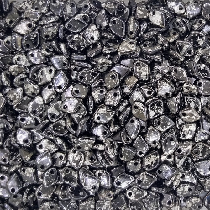 5g Dragon Scale beads in Antique Chrome