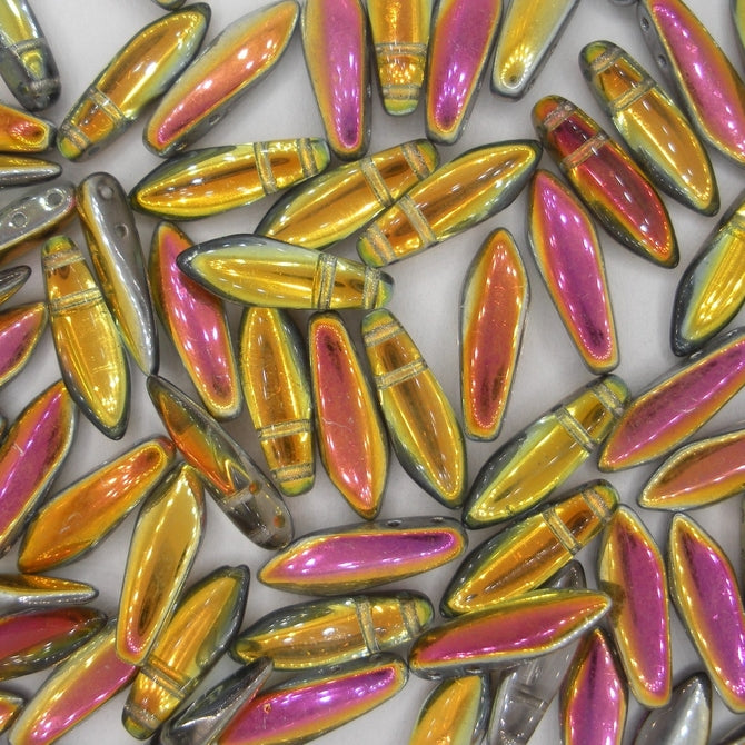 10 x two hole daggers in Crystal Marea (5x16mm)