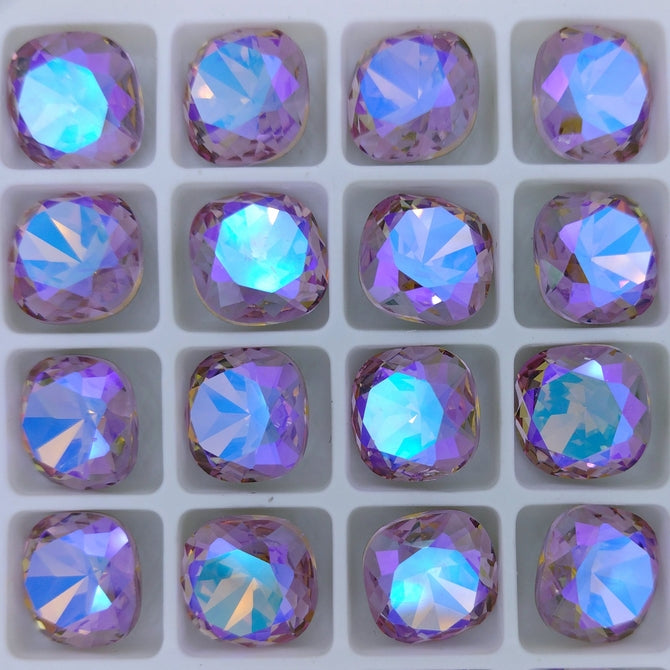 12mm round square in Violet Shimmer (Aurora)
