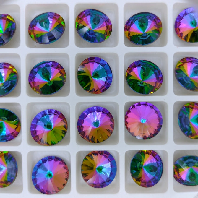 14mm rivoli in Crystal Volcano (Aurora)