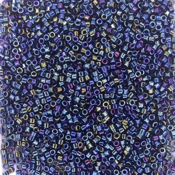 DB0002 - 1g Size 11/0 delicas in Metallic Dark Blue Iris