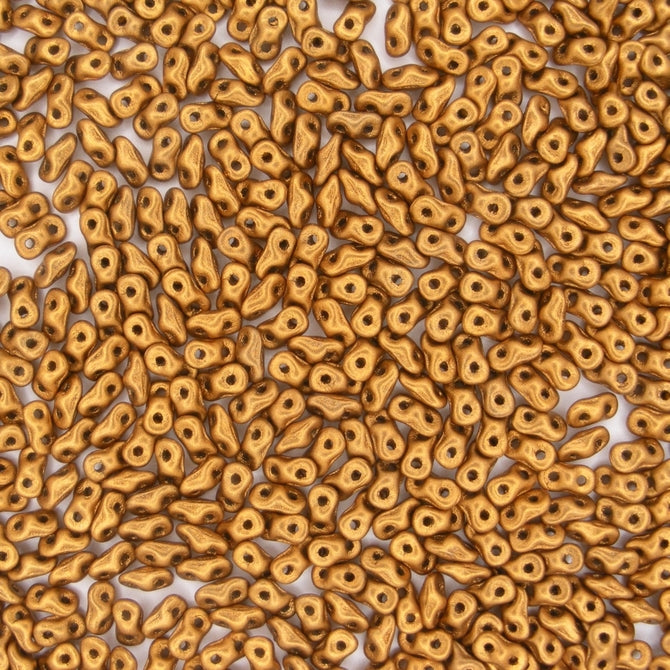 5g Super8 beads in Metallic Brass