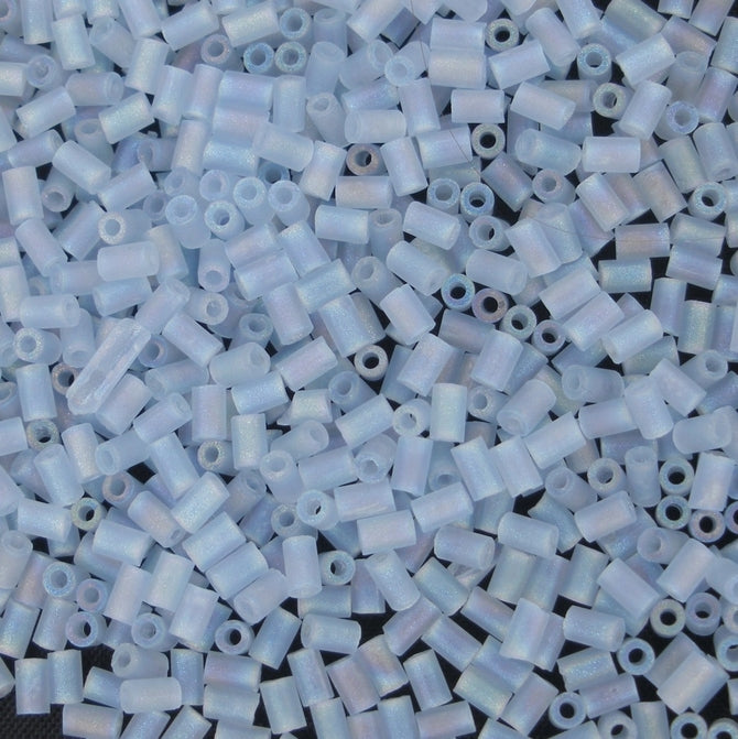 10g x 3mm Matsuno Bugles in Frosted Light Blue AB