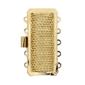 Claspgarten Gold clasp with 5 rows 13726 - 26.5x12mm