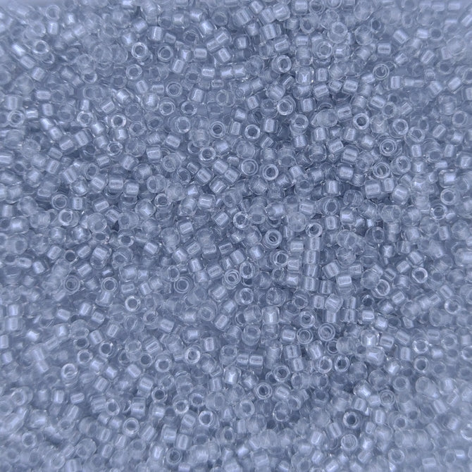 DB0271 - 1g Size 11/0 delicas in Sparkling Silver Grey lined Crystal