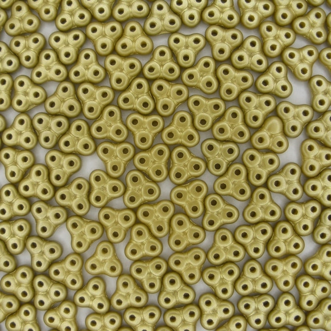 25 x 6mm Trinity beads in Pastel Lime