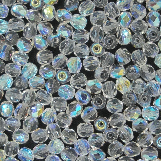 50 x 5mm faceted beads in Crystal AB