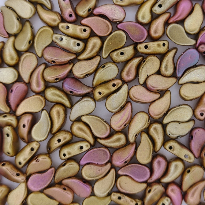 20 x Left Zoliduo beads in Metallic Mix