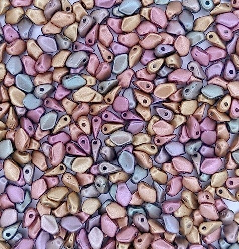 5g Gekko beads in Purple Iris Gold