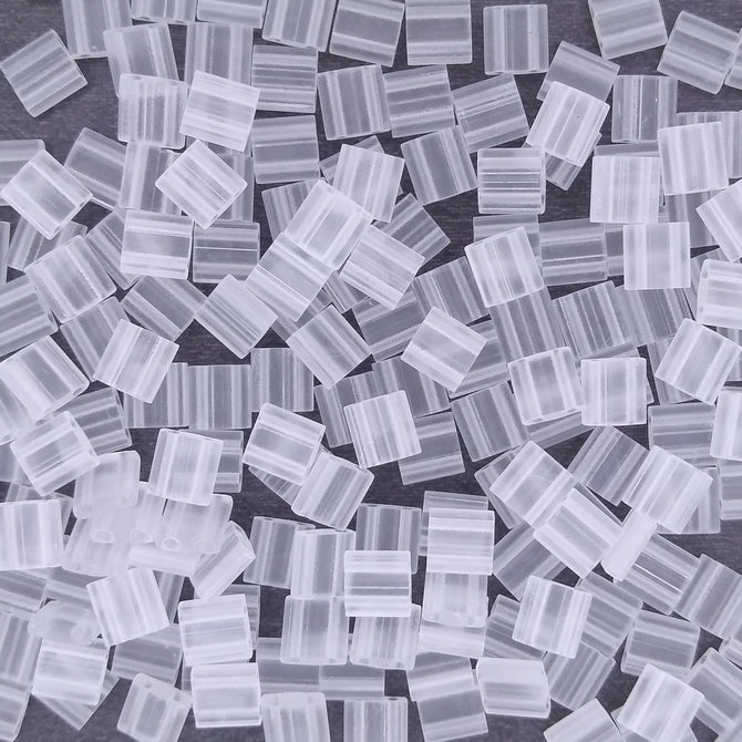 TL0131F - 5g Tila beads in Matt Crystal