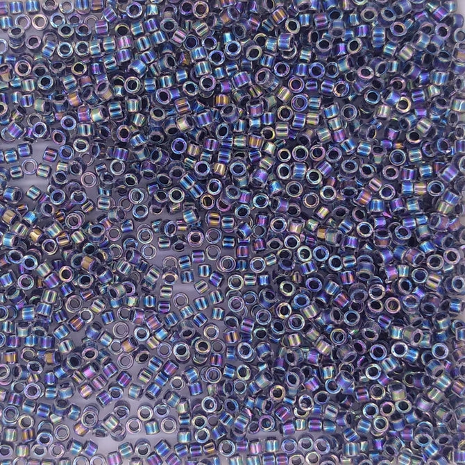 DB0086 - 5g Size 11/0 delicas in Noir lined Crystal AB