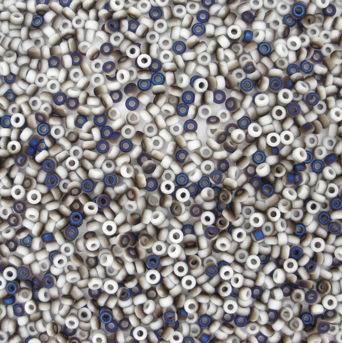 55062 - 10g Size 11/0 Miyuki seed beads in Matt White Azuro
