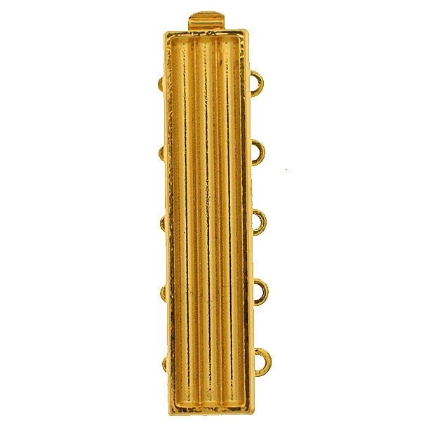 Claspgarten Gold clasp with 5 rows for use with Delicas 14843 - 33x7mm