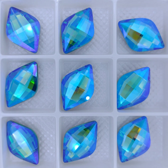 23x15mm Lemon Fancy Stone in Aquamarine Shimmer (Aurora)