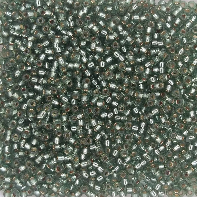 4274 - 10g Size 11/0 Miyuki seed beads in Duracoat Silver lined Dark Sea Foam