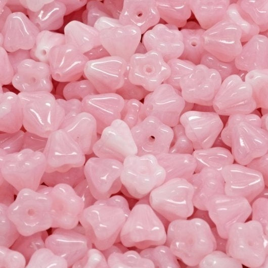 15 x Baby Bell Flowers in Light Pink (6x4mm)