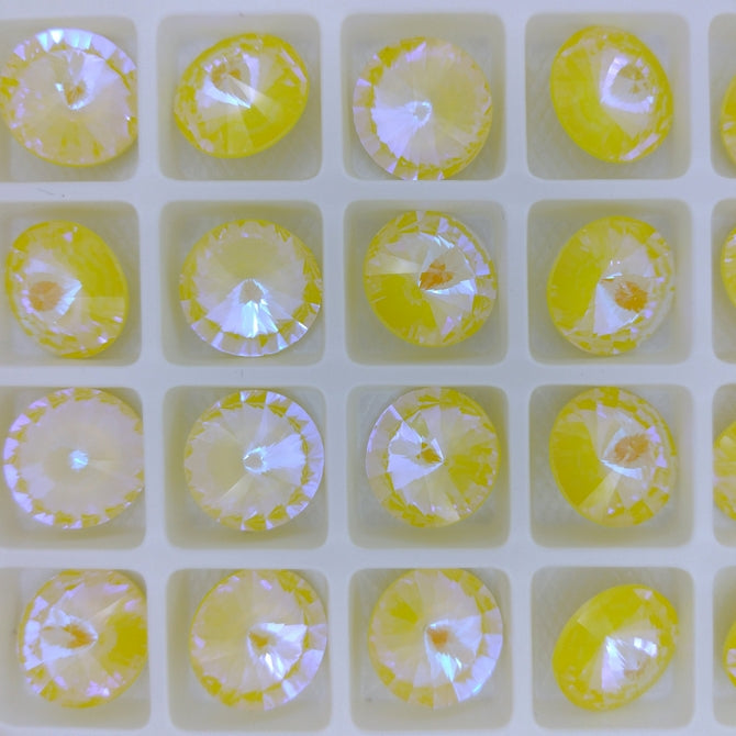 14mm rivoli in Crystal Sunshine Delite (Aurora)
