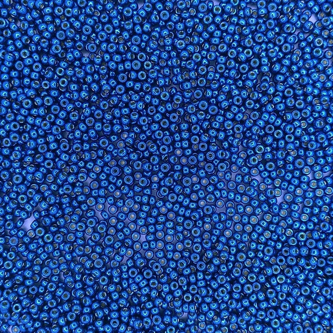 5116 - 10g Size 11/0 Miyuki seed beads in Duracoat Galvanised Deep Aqua Blue
