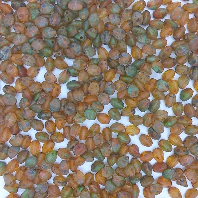 50 x pinch beads in Earth Mix (3x5mm)