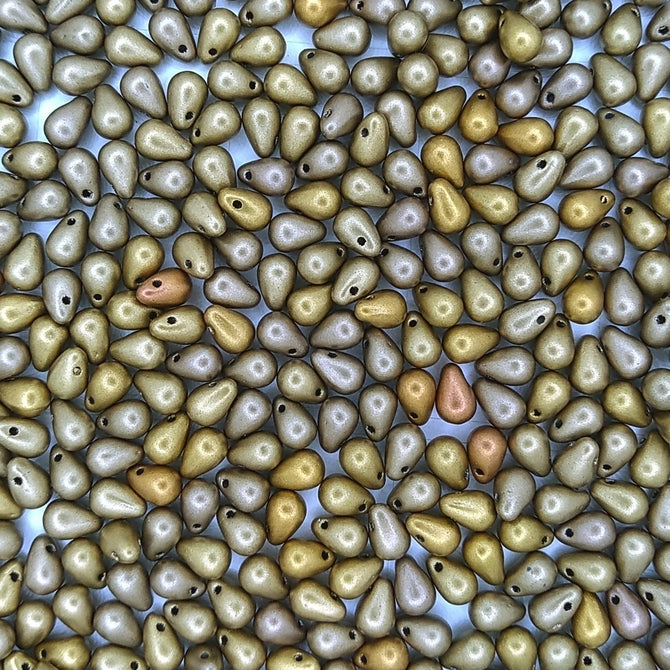 50 x drops in Metallic Mix (6x4mm)