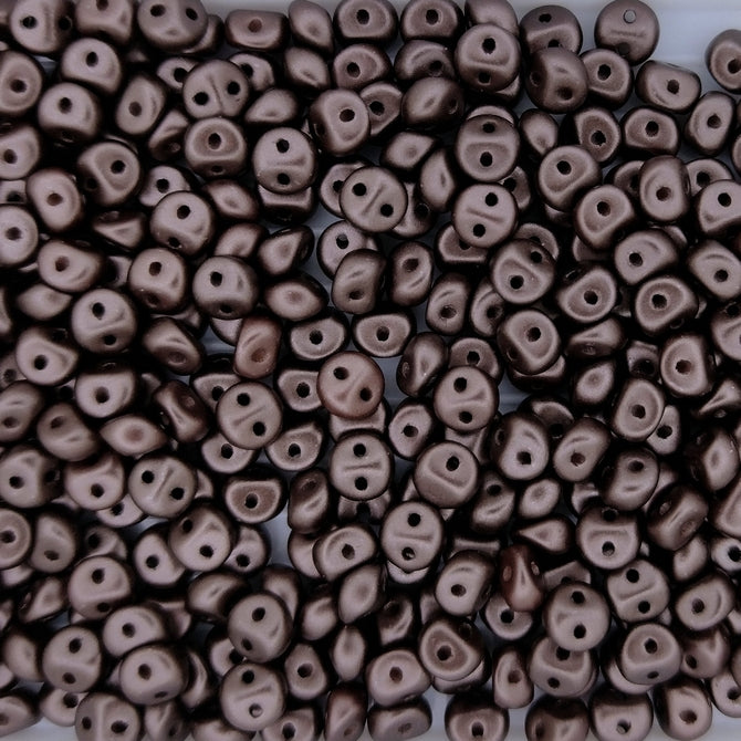 5g x 4mm Es-o beads in Pastel Dark Brown