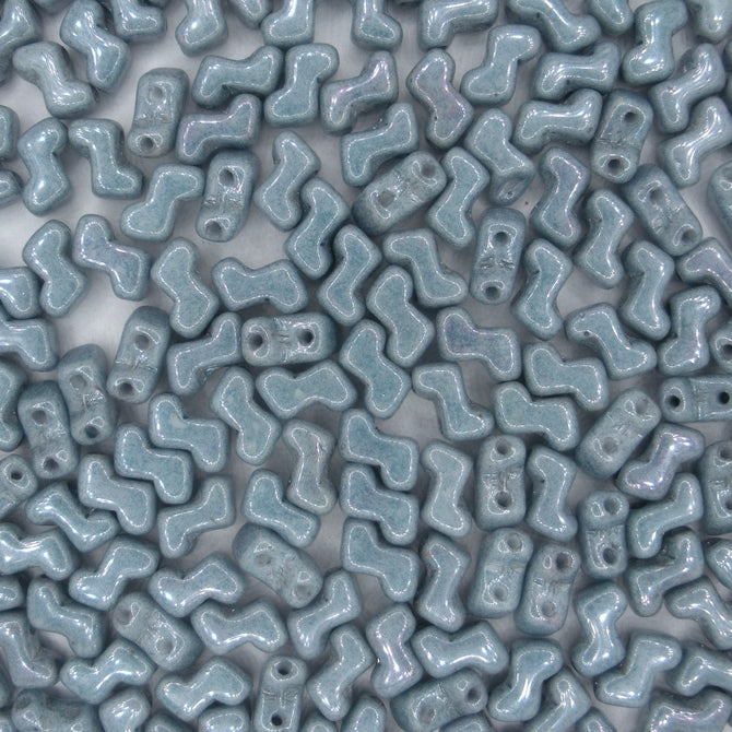 25 x Z beads in Blue Lustre