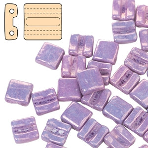 10 x Fixer beads in Vega on Chalk with horizontal holes (8x7mm)