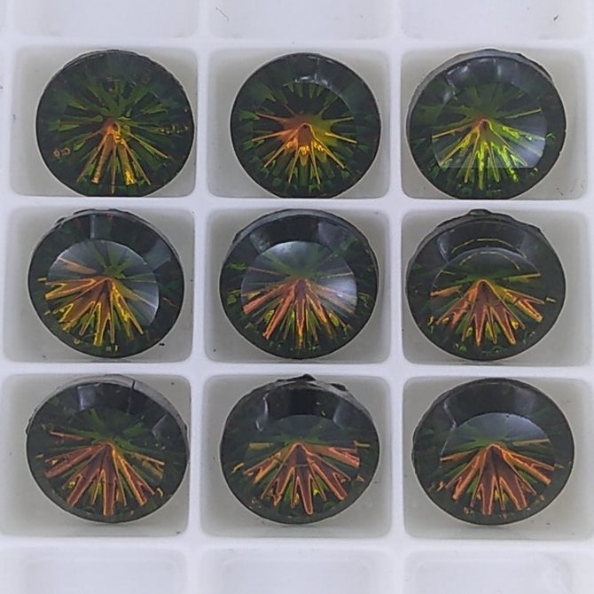 10mm Green and Red chaton 2 from Germany