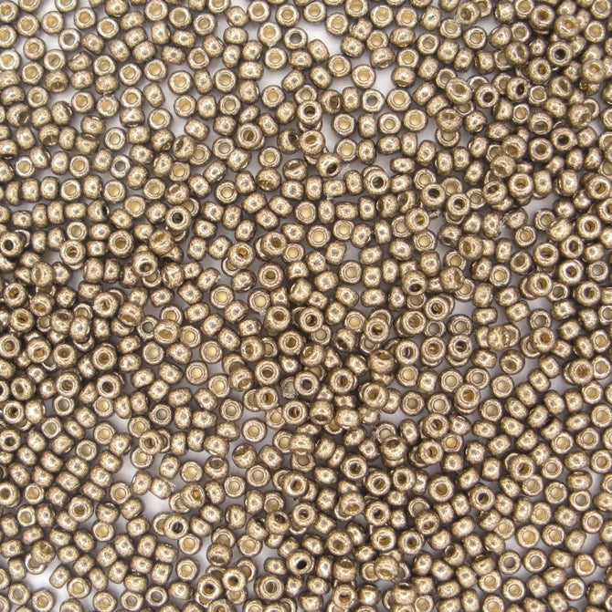 4222 - 10g Size 11/0 Miyuki seed beads in Duracoat Galvanised Pewter