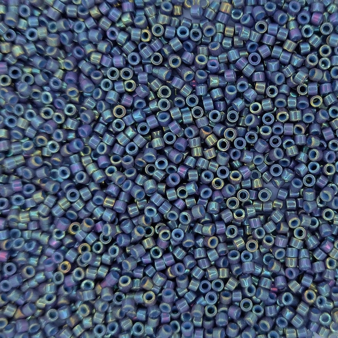 DB0132 - 1g Size 11/0 delicas in Opaque Blue Grey Lustre
