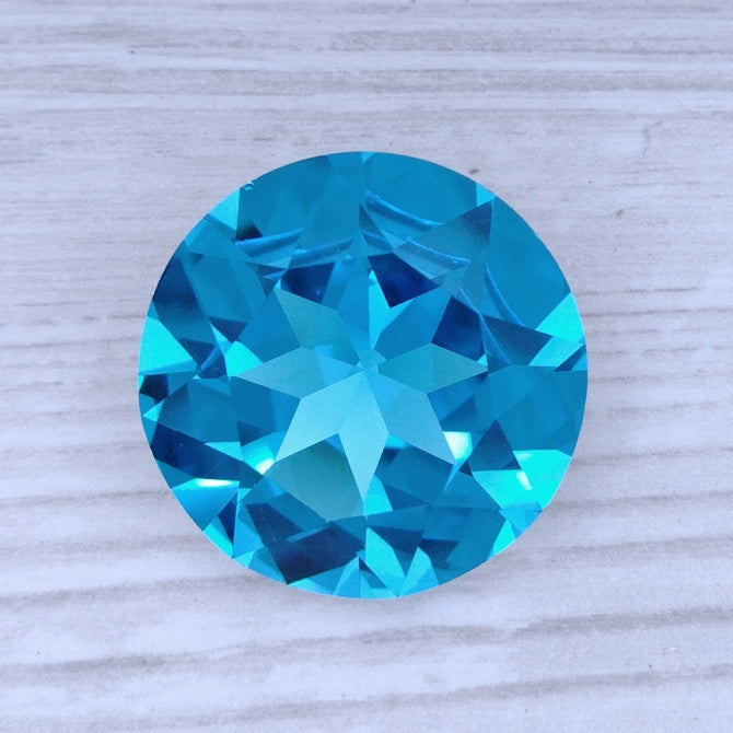 27mm Chaton in Dark Aquamarine (Aurora)