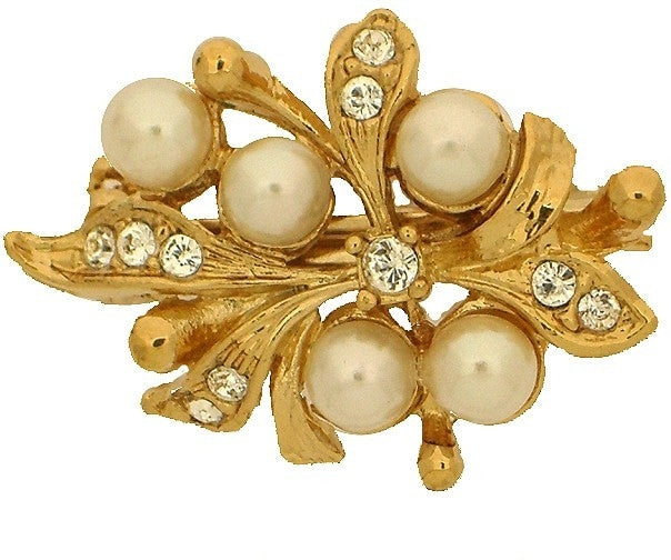 45075 - Claspgarten Gold Brooch - 25x16mm