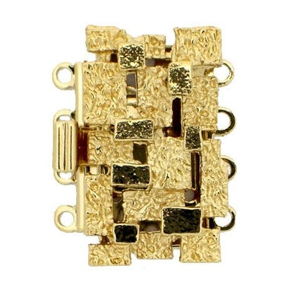 Neumann Gold clasp with 4 rows 13577 - 19.5x12mm