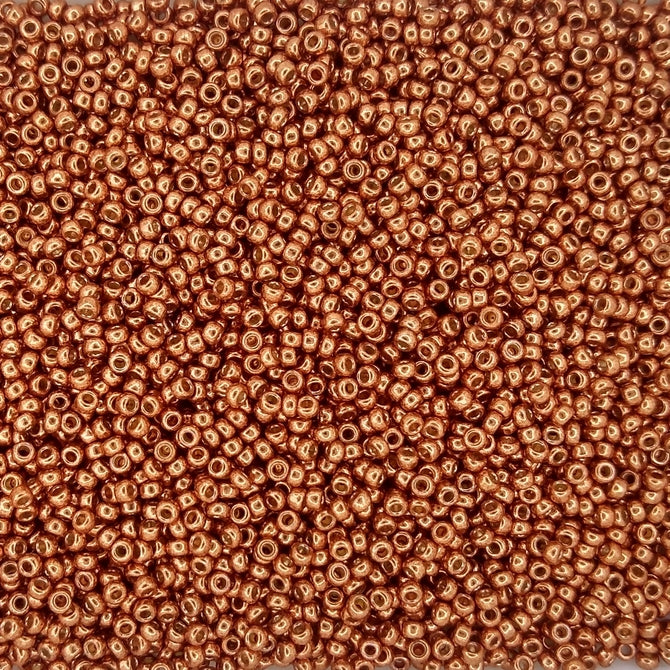 4207 - 5g Size 15/0 Miyuki seed beads in Duracoat Galvanised Pink Blush