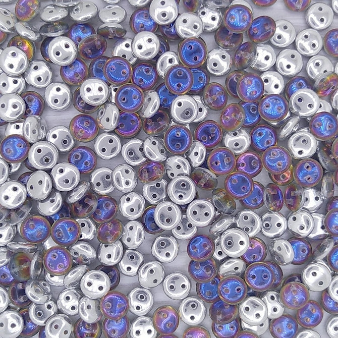 50 x two hole lentils in Crystal Volcano