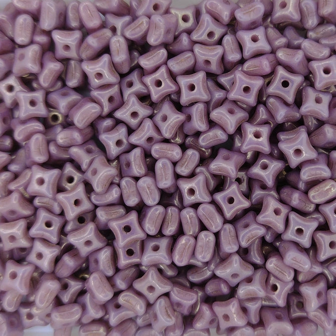 50 x Orion beads in Alabaster/Vega Lustre (3x5mm)