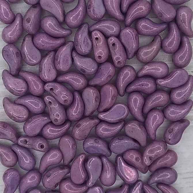 20 x Right Zoliduo beads in Lila Vega Lustre