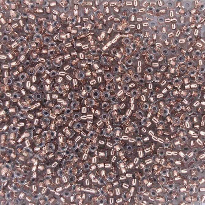 0974 - 5g Size 11/0 Miyuki seed beads in Copper lined Pale Grey