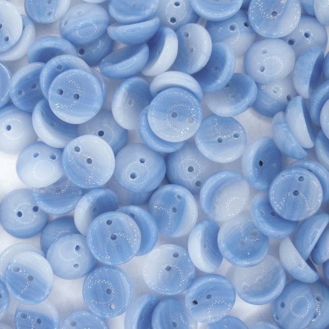 25 x piggy beads in Blue/White