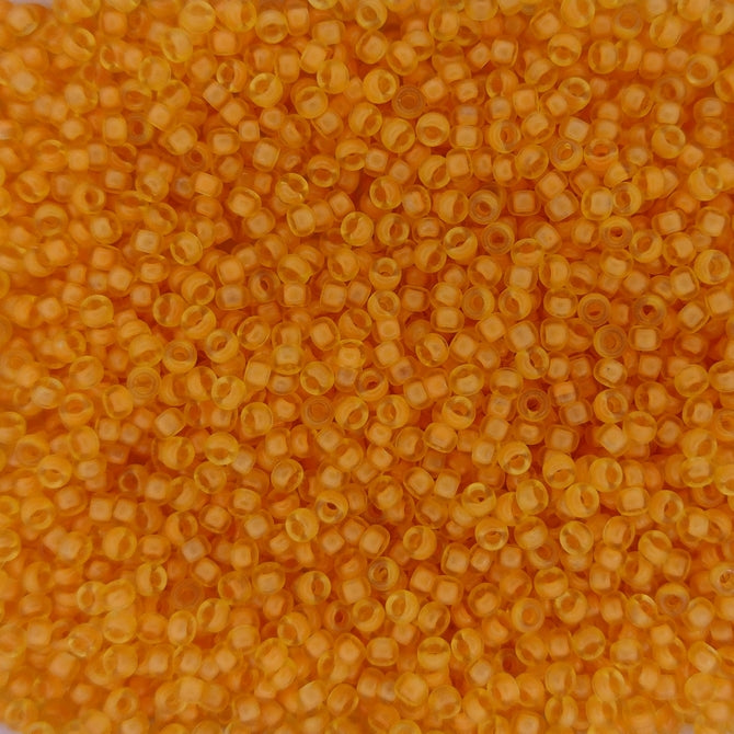 1937 - 50g Size 11/0 Miyuki seed beads in SF Apricot lined Light Topaz