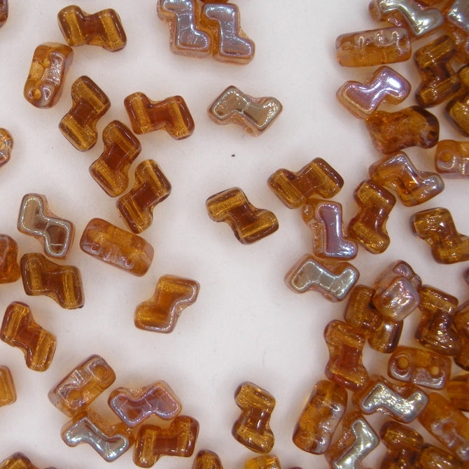 25 x Z beads in Medium Topaz/Celsian