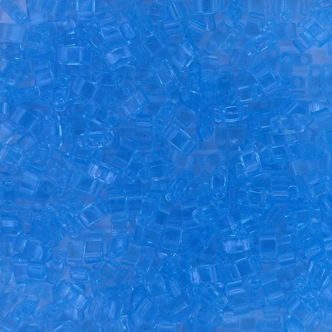 HTL0148 - 5g Half Tila beads in Transparent Aqua